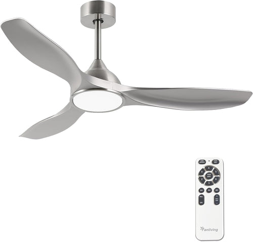 52 Inch Quiet DC Motor Ceiling Fan With LED Lights Remote Control
