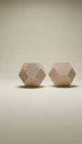 3D Printed Geometric Night Light in Taupe