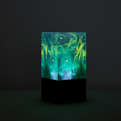 Ocean Epoxy Resin Cube Lamp | Handmade 3D Seascapes Art – DKay Decor