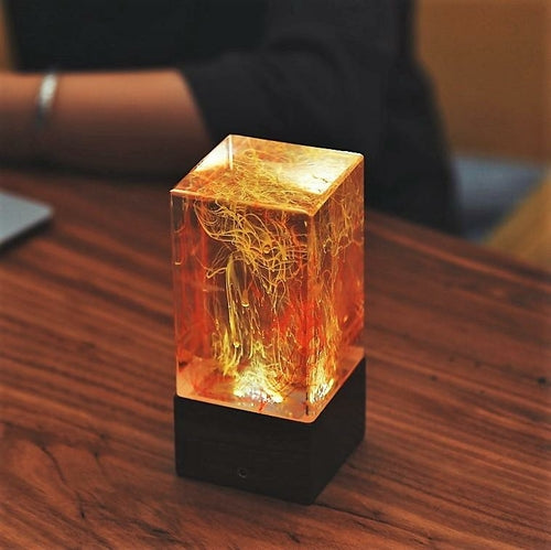 Ocean Epoxy Resin Cube Lamp | Handmade 3D Seascapes Art – DKay Decor