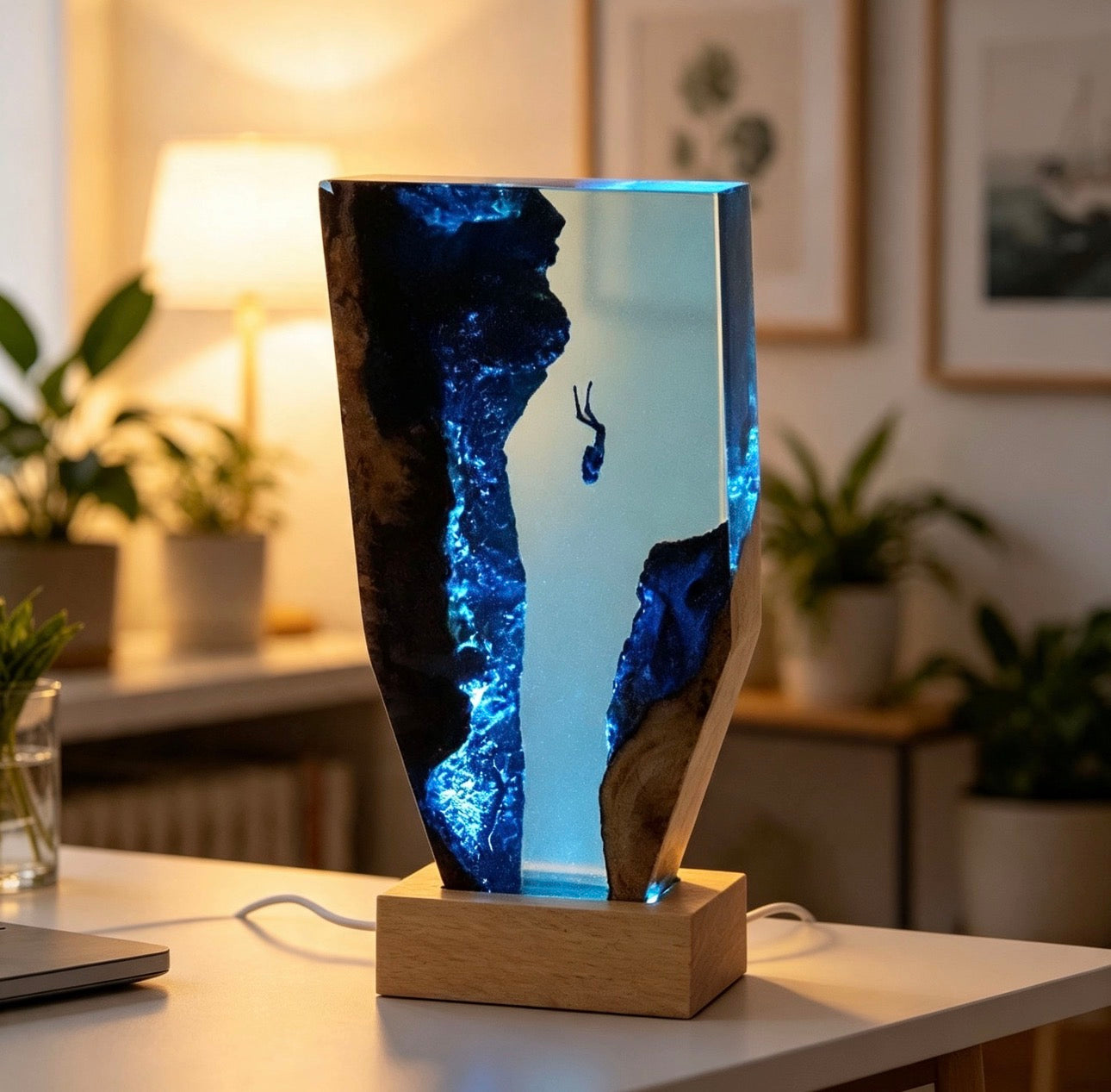 Ocean Cave Diver Tabletop Decoration