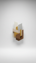 Minimalist wall art piece in cream tones