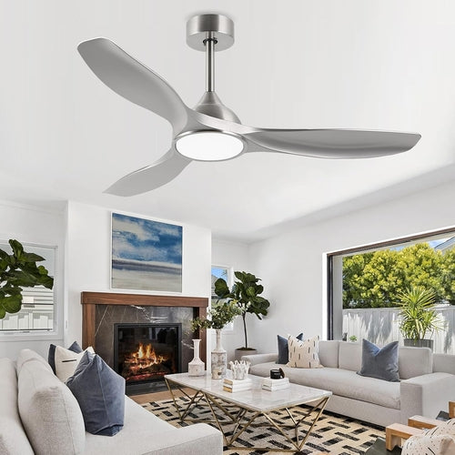 52 Inch Quiet DC Motor Ceiling Fan With LED Lights Remote Control